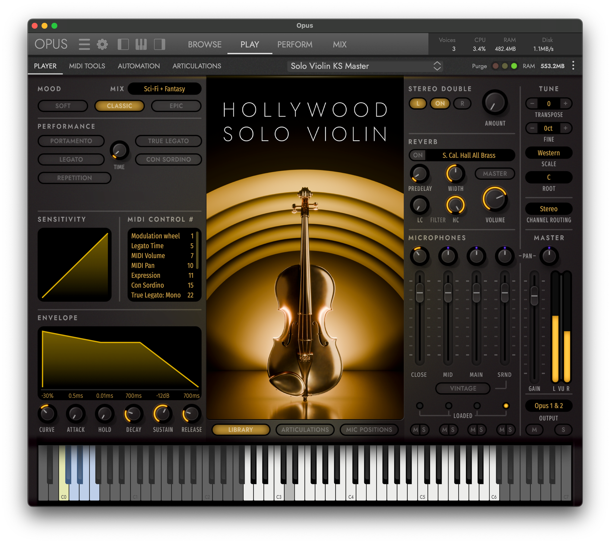 Hollywood Orchestra Opus Edition Interface - Hollywood Solo Violin - Classic